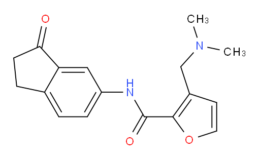 3-((dimethylamino)methyl)-N-(3-oxo-2,3-dihydro-1H-inden-5-yl)furan-2-carboxamide
