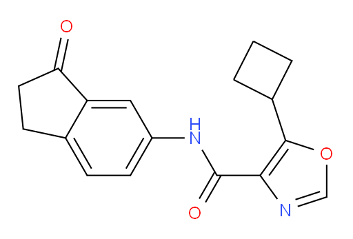 5-cyclobutyl-N-(3-oxo-2,3-dihydro-1H-inden-5-yl)oxazole-4-carboxamide
