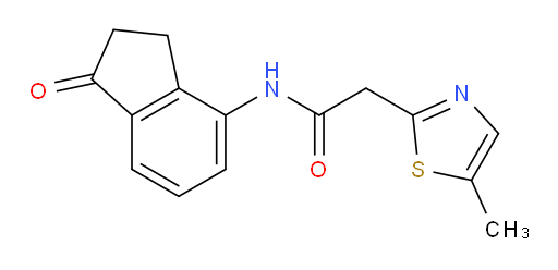 2-(5-methylthiazol-2-yl)-N-(1-oxo-2,3-dihydro-1H-inden-4-yl)acetamide