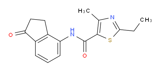 2-ethyl-4-methyl-N-(1-oxo-2,3-dihydro-1H-inden-4-yl)thiazole-5-carboxamide