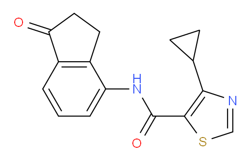 4-cyclopropyl-N-(1-oxo-2,3-dihydro-1H-inden-4-yl)thiazole-5-carboxamide
