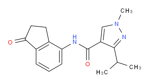 3-isopropyl-1-methyl-N-(1-oxo-2,3-dihydro-1H-inden-4-yl)-1H-pyrazole-4-carboxamide