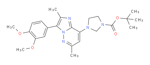 tert-butyl 3-(3-(3,4-dimethoxyphenyl)-2,6-dimethylimidazo[1,2-b]pyridazin-8-yl)imidazolidine-1-carboxylate