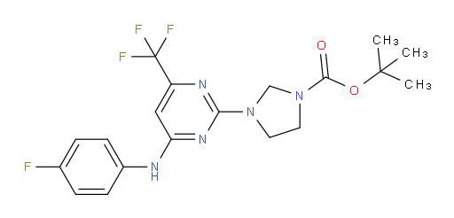 tert-butyl 3-(4-((4-fluorophenyl)amino)-6-(trifluoromethyl)pyrimidin-2-yl)imidazolidine-1-carboxylate