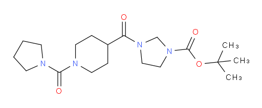 tert-butyl 3-(1-(pyrrolidine-1-carbonyl)piperidine-4-carbonyl)imidazolidine-1-carboxylate