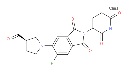 (3R)-1-(2-(2,6-dioxopiperidin-3-yl)-6-fluoro-1,3-dioxoisoindolin-5-yl)pyrrolidine-3-carbaldehyde