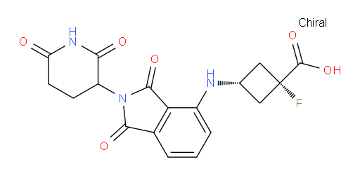 (1s,3s)-3-((2-(2,6-dioxopiperidin-3-yl)-1,3-dioxoisoindolin-4-yl)amino)-1-fluorocyclobutanecarboxylic acid