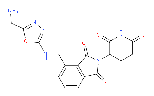 4-(((5-(aminomethyl)-1,3,4-oxadiazol-2-yl)amino)methyl)-2-(2,6-dioxopiperidin-3-yl)isoindoline-1,3-dione