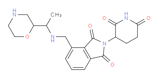 2-(2,6-dioxopiperidin-3-yl)-4-(((1-(morpholin-2-yl)ethyl)amino)methyl)isoindoline-1,3-dione