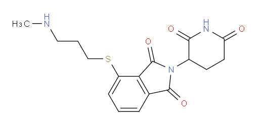2-(2,6-dioxopiperidin-3-yl)-4-((3-(methylamino)propyl)thio)isoindoline-1,3-dione
