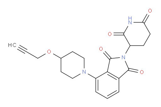 2-(2,6-dioxopiperidin-3-yl)-4-(4-(prop-2-yn-1-yloxy)piperidin-1-yl)isoindoline-1,3-dione