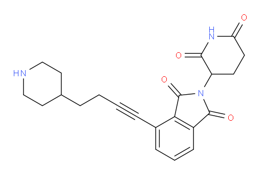 2-(2,6-dioxopiperidin-3-yl)-4-(4-(piperidin-4-yl)but-1-yn-1-yl)isoindoline-1,3-dione