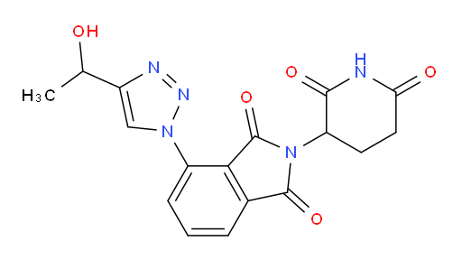 2-(2,6-dioxopiperidin-3-yl)-4-(4-(1-hydroxyethyl)-1H-1,2,3-triazol-1-yl)isoindoline-1,3-dione