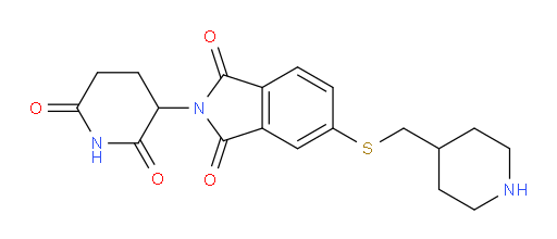 2-(2,6-dioxopiperidin-3-yl)-5-((piperidin-4-ylmethyl)thio)isoindoline-1,3-dione