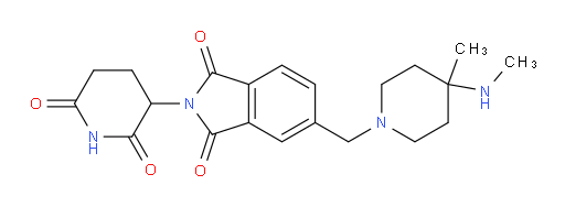 2-(2,6-dioxopiperidin-3-yl)-5-((4-methyl-4-(methylamino)piperidin-1-yl)methyl)isoindoline-1,3-dione