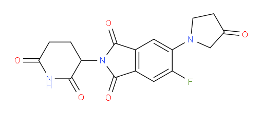 2-(2,6-dioxopiperidin-3-yl)-5-fluoro-6-(3-oxopyrrolidin-1-yl)isoindoline-1,3-dione