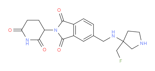 2-(2,6-dioxopiperidin-3-yl)-5-(((3-(fluoromethyl)pyrrolidin-3-yl)amino)methyl)isoindoline-1,3-dione