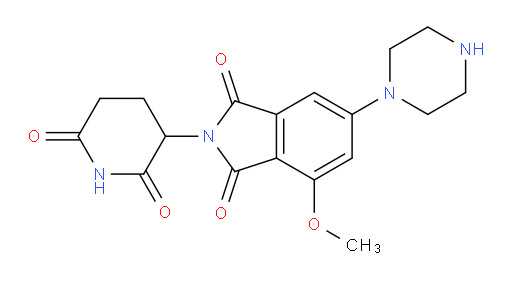 2-(2,6-dioxopiperidin-3-yl)-4-methoxy-6-(piperazin-1-yl)isoindoline-1,3-dione