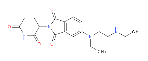 2-(2,6-dioxopiperidin-3-yl)-5-(ethyl(2-(ethylamino)ethyl)amino)isoindoline-1,3-dione