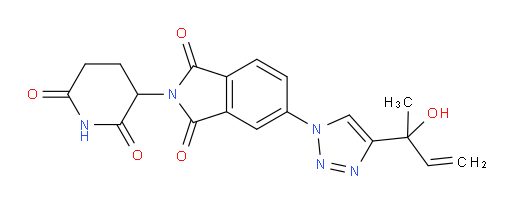 2-(2,6-dioxopiperidin-3-yl)-5-(4-(2-hydroxybut-3-en-2-yl)-1H-1,2,3-triazol-1-yl)isoindoline-1,3-dione