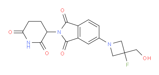 2-(2,6-dioxopiperidin-3-yl)-5-(3-fluoro-3-(hydroxymethyl)azetidin-1-yl)isoindoline-1,3-dione