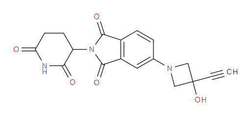 2-(2,6-dioxopiperidin-3-yl)-5-(3-ethynyl-3-hydroxyazetidin-1-yl)isoindoline-1,3-dione