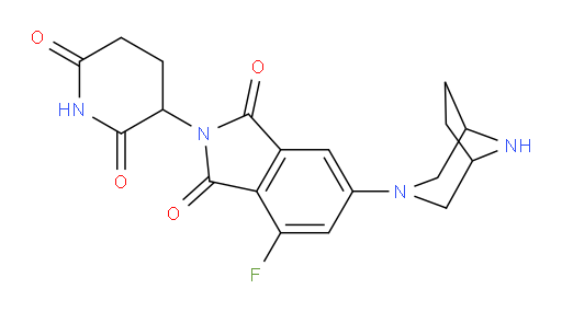 6-(3,8-diazabicyclo[3.2.1]octan-3-yl)-2-(2,6-dioxopiperidin-3-yl)-4-fluoroisoindoline-1,3-dione