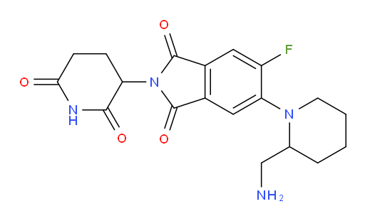 5-(2-(aminomethyl)piperidin-1-yl)-2-(2,6-dioxopiperidin-3-yl)-6-fluoroisoindoline-1,3-dione