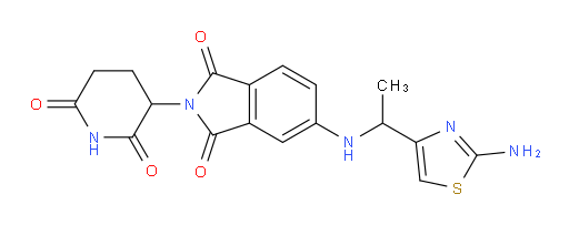 5-((1-(2-aminothiazol-4-yl)ethyl)amino)-2-(2,6-dioxopiperidin-3-yl)isoindoline-1,3-dione