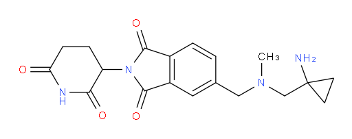 5-((((1-aminocyclopropyl)methyl)(methyl)amino)methyl)-2-(2,6-dioxopiperidin-3-yl)isoindoline-1,3-dione