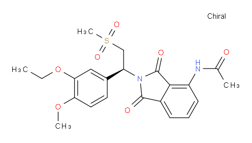 N-[2-[(1S)-1-(3-ethoxy-4-methoxy-phenyl)-2-(methylsulfonyl)ethyl]-2,3-dihydro-1,3-dioxo-1H-isoindol-4-yl]acetamide