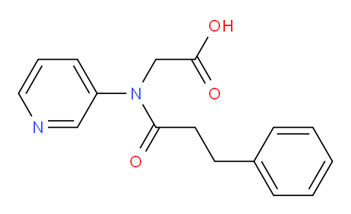 2-(3-phenyl-N-(pyridin-3-yl)propanamido)acetic acid