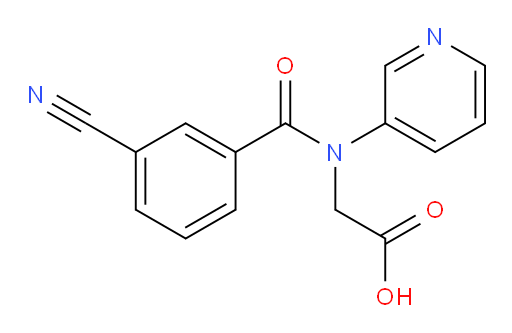 2-(3-cyano-N-(pyridin-3-yl)benzamido)acetic acid