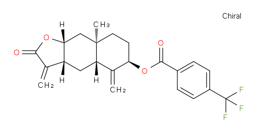 (3aR,4aR,6R,8aR,9aR)-8a-methyl-3,5-dimethylene-2-oxododecahydronaphtho[2,3-b]furan-6-yl 4-(trifluoromethyl)benzoate