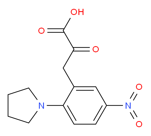 3-(5-nitro-2-(pyrrolidin-1-yl)phenyl)-2-oxopropanoic acid