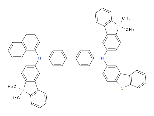 N4-(dibenzo[b,d]thiophen-2-yl)-N4,N4'-bis(5,5-dimethyl-5H-dibenzo[b,d]silol-2-yl)-N4'-(naphthalen-1-yl)-[1,1'-biphenyl]-4,4'-diamine