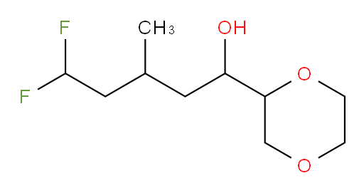 1-(1,4-dioxan-2-yl)-5,5-difluoro-3-methylpentan-1-ol