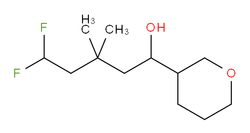 5,5-difluoro-3,3-dimethyl-1-(tetrahydro-2H-pyran-3-yl)pentan-1-ol