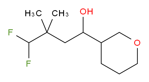 4,4-difluoro-3,3-dimethyl-1-(tetrahydro-2H-pyran-3-yl)butan-1-ol