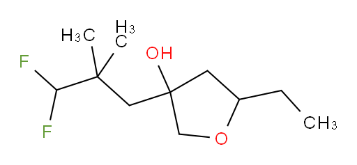 3-(3,3-difluoro-2,2-dimethylpropyl)-5-ethyltetrahydrofuran-3-ol