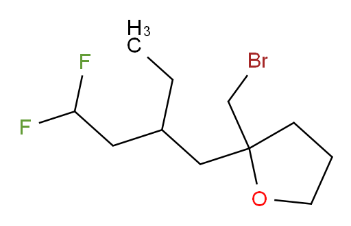 2-(bromomethyl)-2-(2-ethyl-4,4-difluorobutyl)tetrahydrofuran