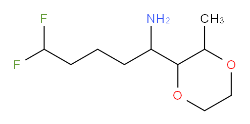 5,5-difluoro-1-(3-methyl-1,4-dioxan-2-yl)pentan-1-amine