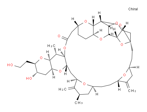 D-gluco-L-talo-L-ido-D-galacto-D-allo-14-Octatriacontulo-14,11-furanosonic acid, 3,7:6,10:8,14:9,12:17,20:23,27:29,33:32,36-octaanhydro-2,4,5,13,15,16,18,19,21,22,24,25,26,28,31,34,37-heptadecadeoxy-25,31-dimethyl-19,26-bis(methylene)-, 1,30-lactone, (14S)- (9CI)
