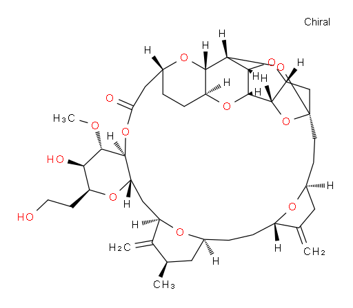 L-threo-L-talo-L-ido-D-galacto-D-allo-14-Pentatriacontulo-14,11-furanosonic acid, 3,7:6,10:8,14:9,12:17,20:23,27:29,33-heptaanhydro-2,4,5,13,15,16,18,19,21,22,24,25,26,28,34-pentadecadeoxy-25-methyl-31-O-methyl-19,26-bis(methylene)-, 1,30-lactone, (14S)- (9CI)
