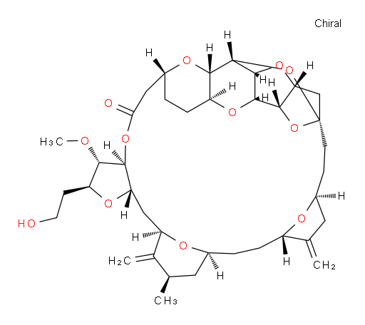 L-glycero-L-talo-L-ido-D-galacto-D-allo-14-Tetratriacontulo-14,11-furanosonic acid, 3,7:6,10:8,14:9,12:17,20:23,27:29,32-heptaanhydro-2,4,5,13,15,16,18,19,21,22,24,25,26,28,33-pentadecadeoxy-25-methyl-31-O-methyl-19,26-bis(methylene)-, 1,30-lactone, (14S)- (9CI)