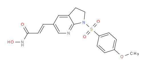(2E)-3-[2,3-Dihydro-1-[(4-methoxyphenyl)sulfonyl]-1H-pyrrolo[2,3-b]pyridin-5-yl]-N-hydroxy-2-propenamide (ACI)
