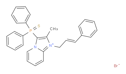 Imidazo[1,2-a]pyridinium, 3-(diphenylphosphinothioyl)-2-methyl-1-[(2E)-3-phenyl-2-propen-1-yl]-, bromide (1:1) (ACI)