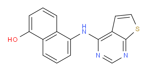 5-(Thieno[2,3-d]pyrimidin-4-ylamino)-1-naphthalenol (ACI)