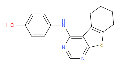 4-[(5,6,7,8-Tetrahydro[1]benzothieno[2,3-d]pyrimidin-4-yl)amino]phenol (ACI)
