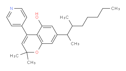 7-(1,2-Dimethylheptyl)-2,2-dimethyl-4-(4-pyridinyl)-2H-1-benzopyran-5-ol (ACI)